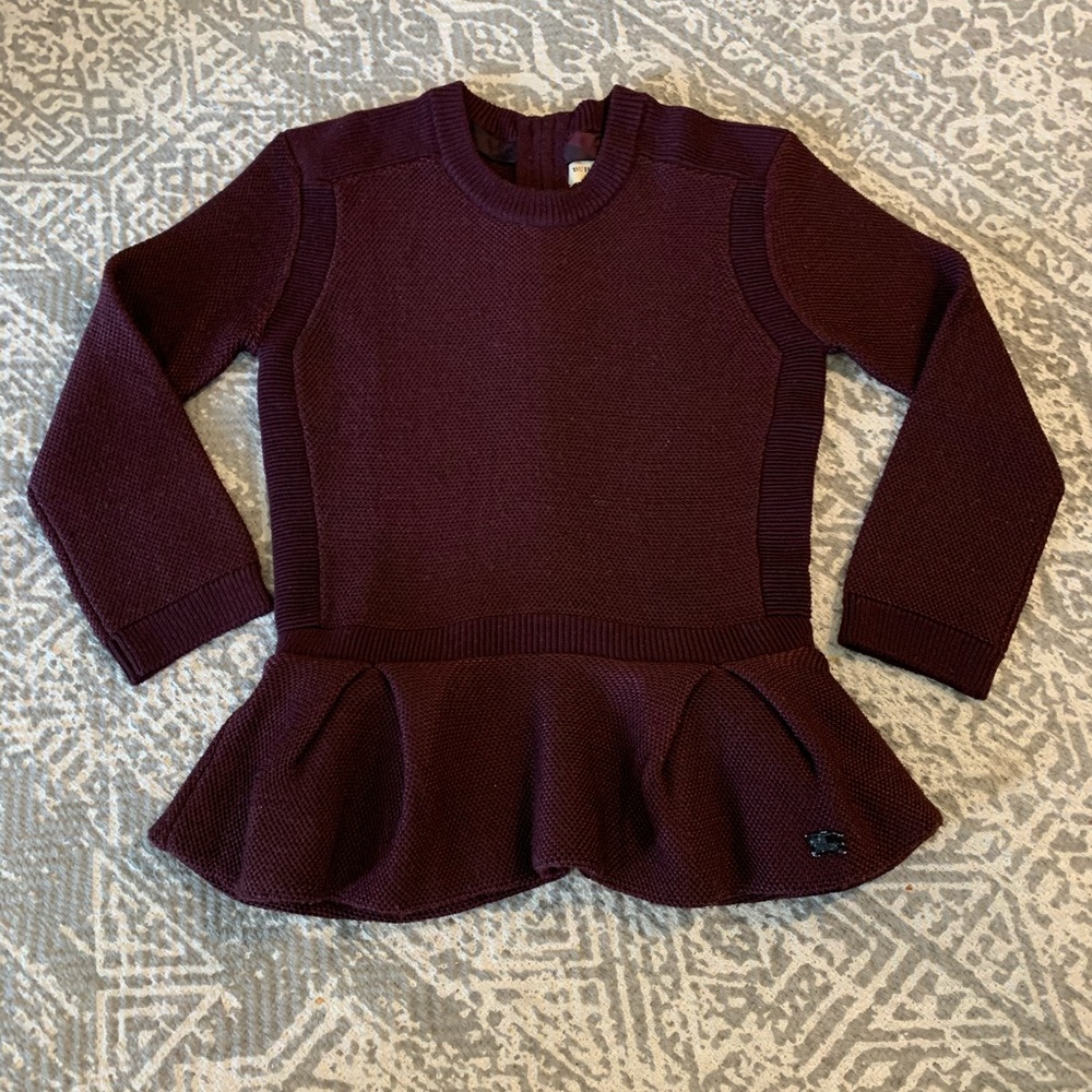 Burberry Textured Peplum Sweater